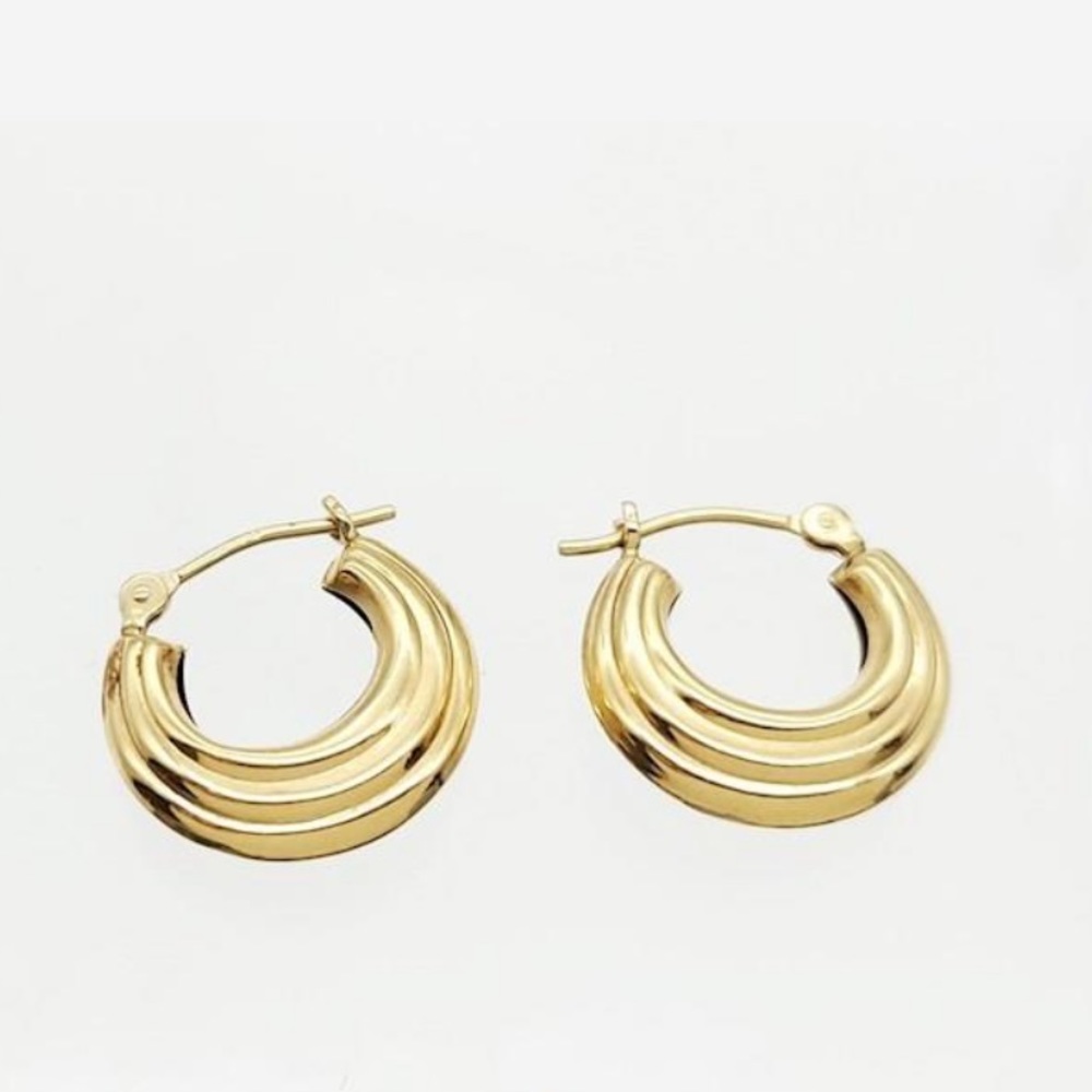 Genuine Gold Hoop Earrings